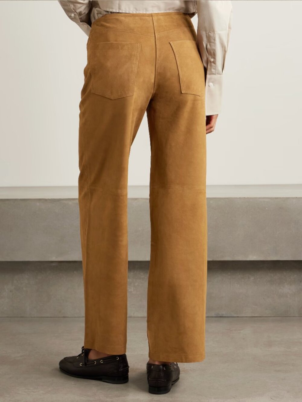 NWT La Ligne Jenny Suede Tan Wide-Leg Pants - XS - Picture 2 of 9